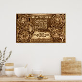 Poster Timbre du centenaire indien de l'Oklahoma 1948 (Cuisine)