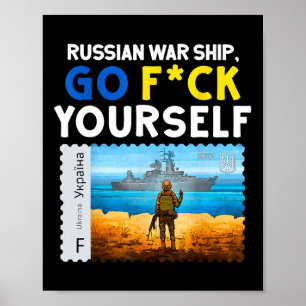Poster Timbre-poste vintage Ukraine Drapeau Fierté 2