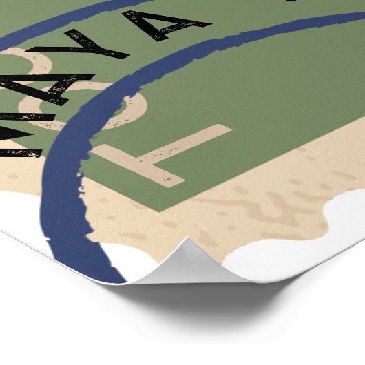 Poster Timbre vintage (Coin)