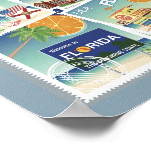 Poster Timbres de Floride (Coin)