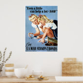 Poster Timbres de rationnement 2ème guerre mondiale et ob (Cuisine)