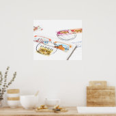 Poster Timbres russes (Cuisine)