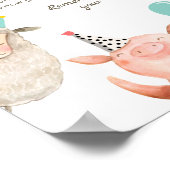 Poster Time Capsule Farm Anniversaire Garçon Barnyard Liv (Coin)