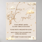 Poster Time Capsule Teddy Bear Balloons Baby shower Jeu (Devant)