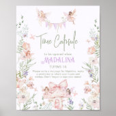 Poster Time Capsule Whimsical garden Fairy First Birthday (Devant)
