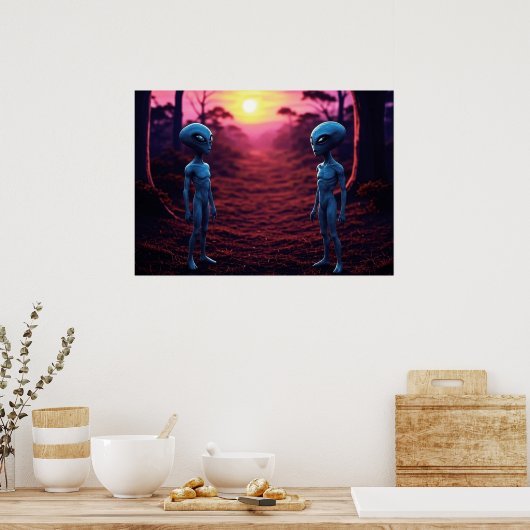 Poster Time For Friends AI Alien Art (Cuisine)