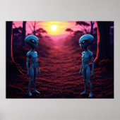 Poster Time For Friends AI Alien Art (Devant)