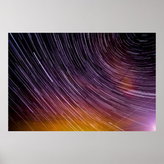 Poster Timelapse photo du ciel étoilé (Devant)