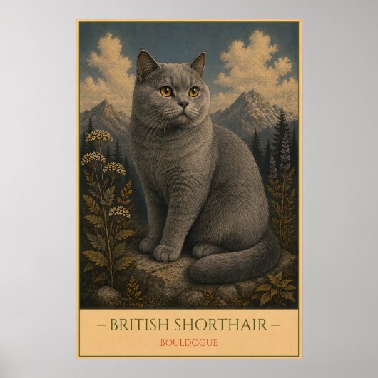 Poster Timeless Charm: British Shorthair (Devant)