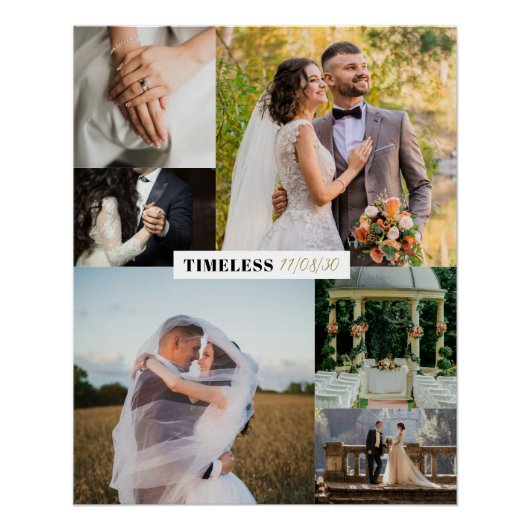 Poster Timeless Wedding Customizable Collage (Devant)