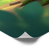 Poster Timid Tiger | Belle caricature de l'art de la pépi (Coin)