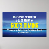 Poster TIMING Eccl 3v1 Christian Frame Art for TV (Devant)