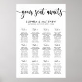 Poster Timographie Lettrage à la main Mariage Seating Cha (Devant)