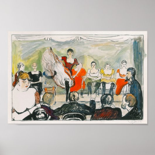 Poster Tingletangle (1895) par Edvard Munch. (Devant)