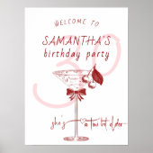 Poster Tini Bit Ancien Bow Cherry Martini Anniversaire Bi (Devant)