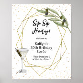 Poster Tini Bit Of Fun Martini Soirée Welcome Sign (Devant)