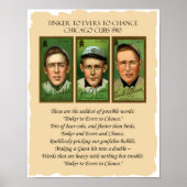 Poster Tinker to Evers to Chance Chicago Cubs 1910 Poème (Devant)