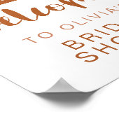 Poster TINLEY Boho Terracotta Sun Rainbow Fête des mariée (Coin)