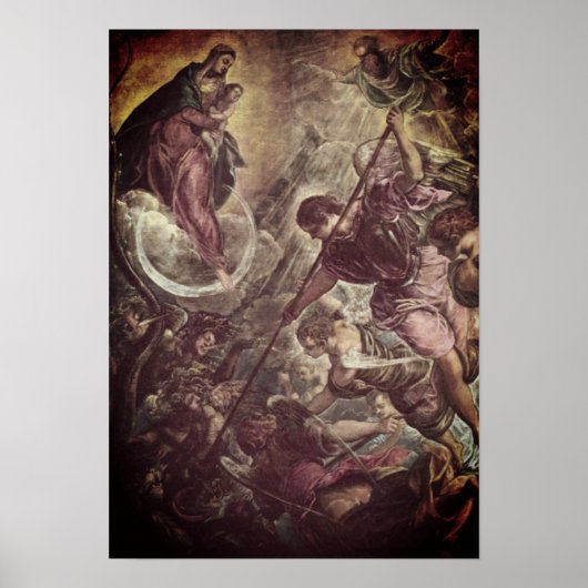 Poster Tintoretto - Archange Michael combat Satan (Devant)