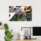 Poster Tiny Bluets dans l'affiche Feuille rouille (Bureau à domicile)