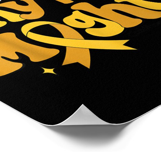 Poster Tiny But Mighty Childhood Cancer Awareness Gold Ri (Coin)