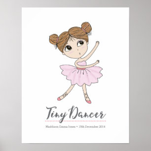 Poster Tiny Dancer ballerine imprimé personnalisé