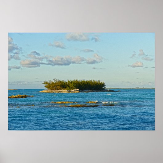 Poster Tiny Island in the Bahamas (Devant)