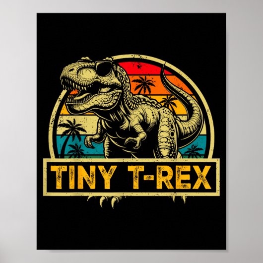 Poster Tiny T-rex T Rex Dinosaur Tiny T-rex Family Matchi (Devant)