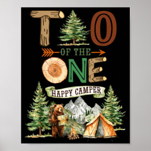 Poster Tio du campeur heureux pour son 1er anniversaire c