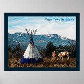 Poster Tipi - Camp d'hiver (Devant)