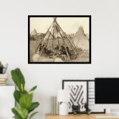 Poster Tipi de Mme American Horse SD 1891 (Bureau à domicile)
