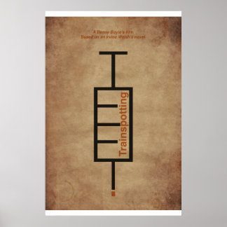 Poster Tipográfico película "Trainspotting".