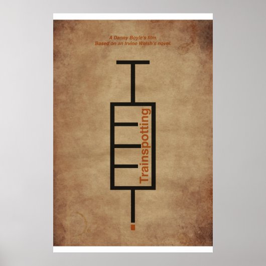 Poster Tipográfico película "Trainspotting". (Devant)