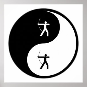 Poster Tir à l'arc Yin Yang