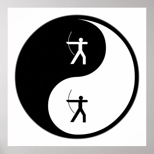 Poster Tir à l'arc Yin Yang (Devant)
