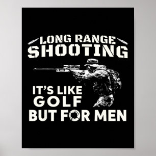 Poster Tir à Longue Distance C'est Comme le Golf Mais Pou