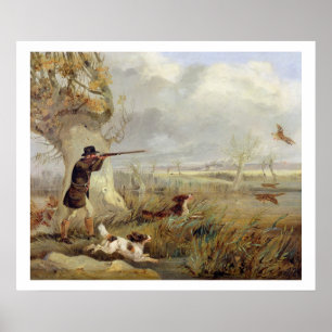 Poster Tir de canard (huile sur la toile)