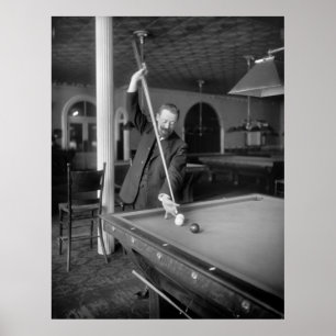 Poster Tir de tour de billards, les années 1900 tôt