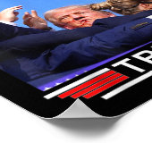 Poster Tir me rend plus fort Donald Trump 2024 (Coin)