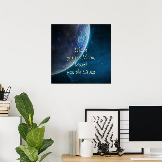 Poster Tir pour la lune (Bureau à domicile)