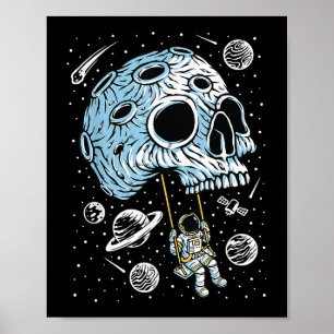 Poster Tirage artistique de l'astronaute spatial Lune de