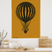 Poster Tirage au crayon à air chaud très ancien (Cuisine)