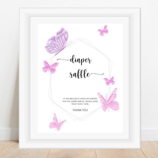 Poster Tirage au sort de couche papillon