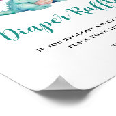 Poster Tirage au sort de couche pour bébé dragon mignon (Coin)