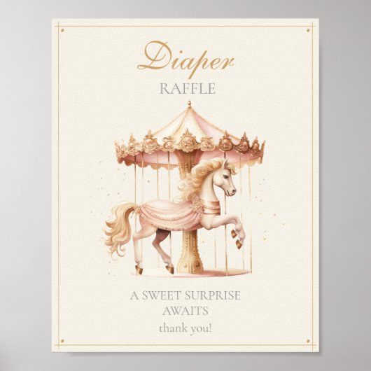 Poster Tirage au sort de couche pour cheval de carrousel (Devant)