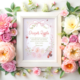 Poster Tirage au sort de couche pour fille Love Bug Bow