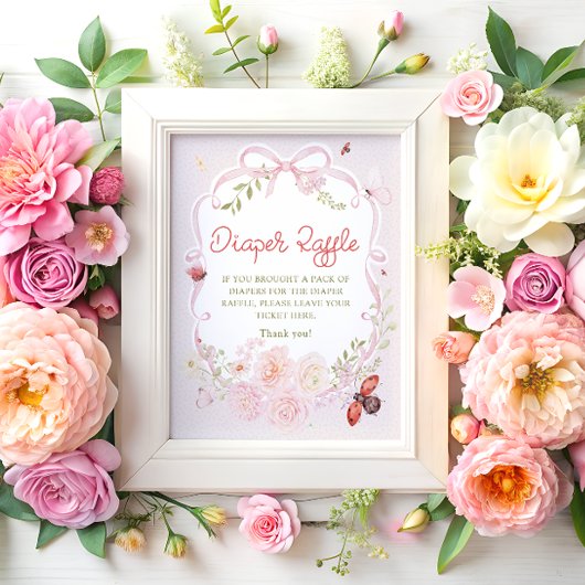 Poster Tirage au sort de couche pour fille Love Bug Bow