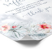 Poster Tirage au sort de couche pour Noël neige hivernale (Coin)