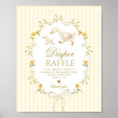 Poster Tirage au sort de couche Silly Goose gingham neutr (Devant)