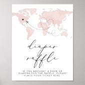 Poster Tirage au sort de couches pour bébé Aventure Carte (Devant)
